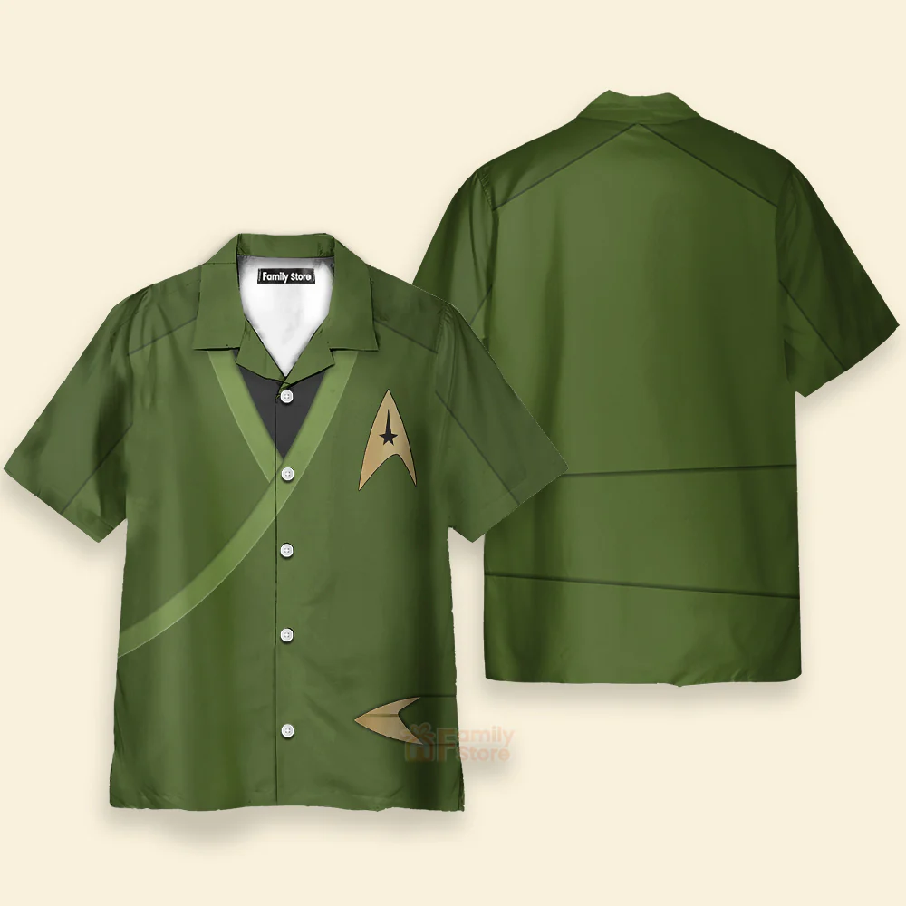 SaTr Captain Pike Green Costume - Hawaiian Shirt - Image 3