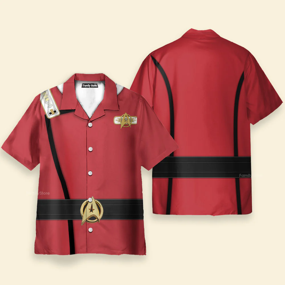 SaTr Captain Spock Costume Officer Hawaiian Shirt - Image 2