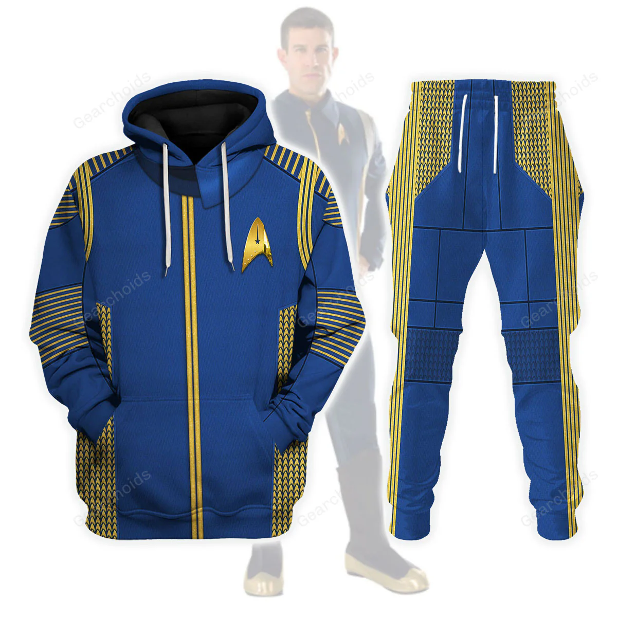 SaTr Discovery Uniform Gold Hoodie Sweatshirt Sweatpants