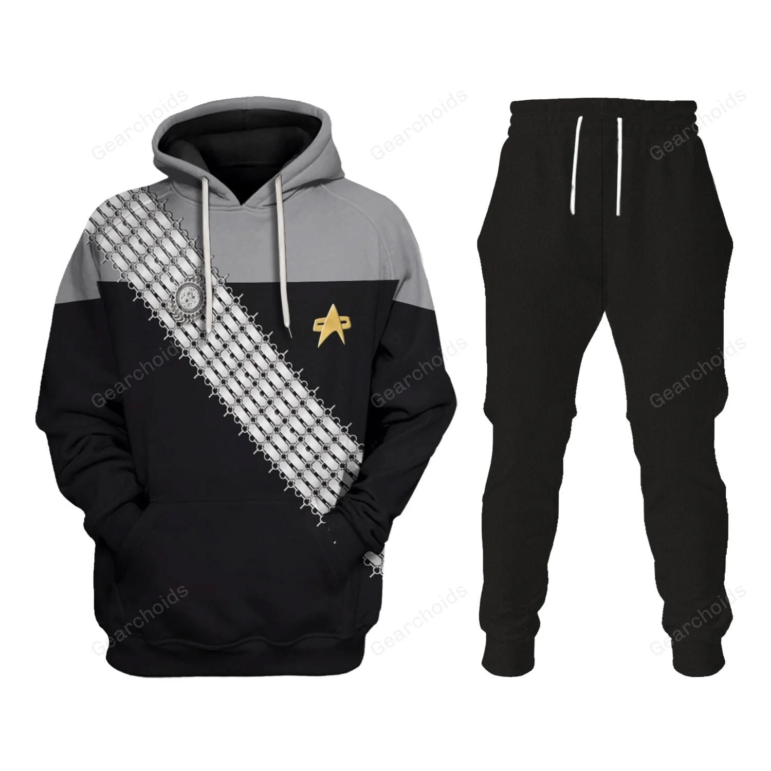 SaTr DSN Worf Gray Hoodie Sweatshirt Sweatpants