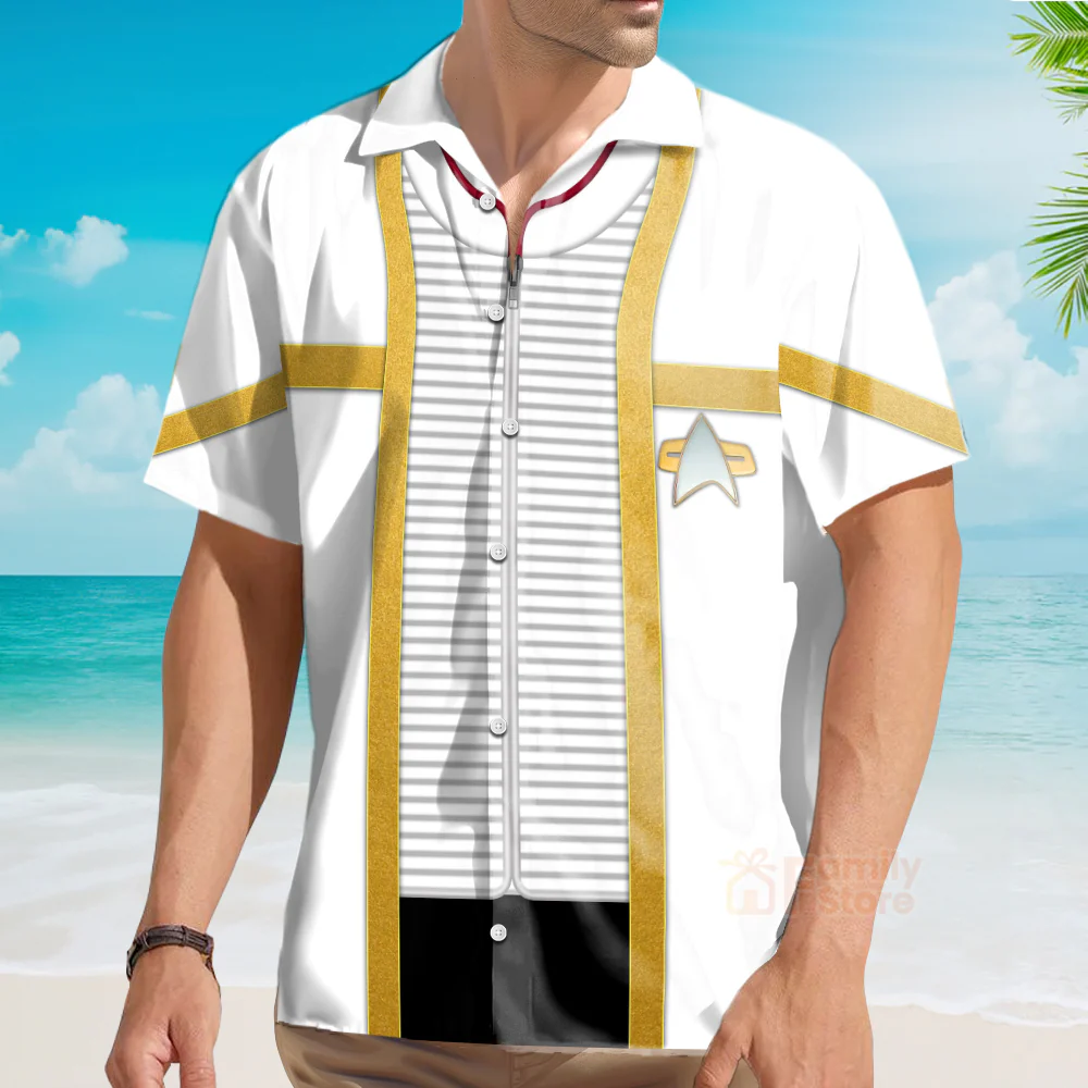 SaTr Insurrection Nemesis Mess Dress Uniform White Cool - Hawaiian Shirt - Image 4