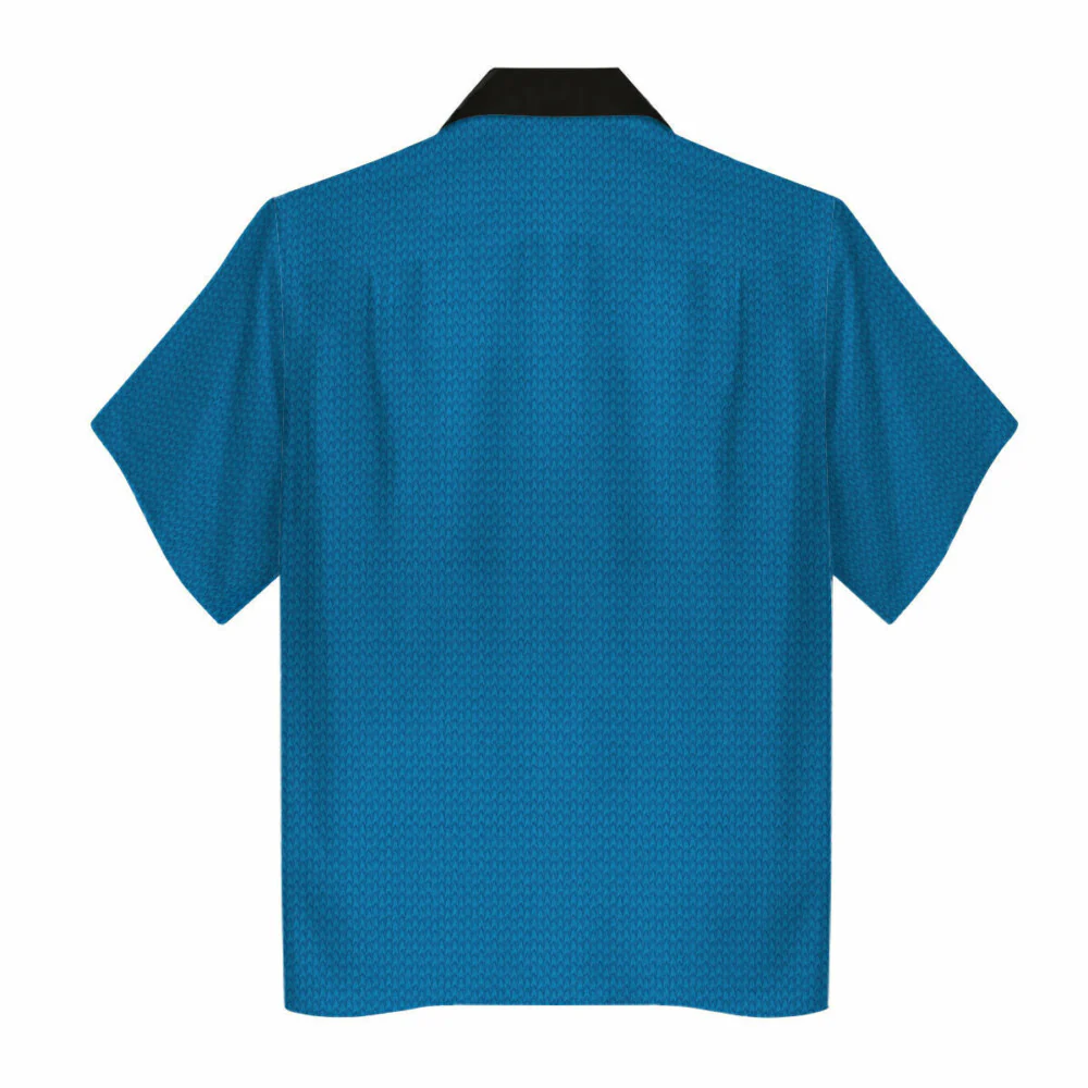 SaTr Into Darkness Blue Cool Hawaiian Shirt - Image 2