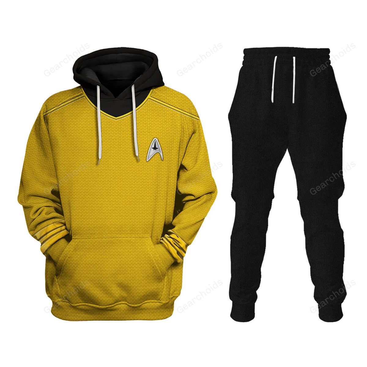 SaTr Into Darkness Gold Hoodie Sweatshirt Sweatpants