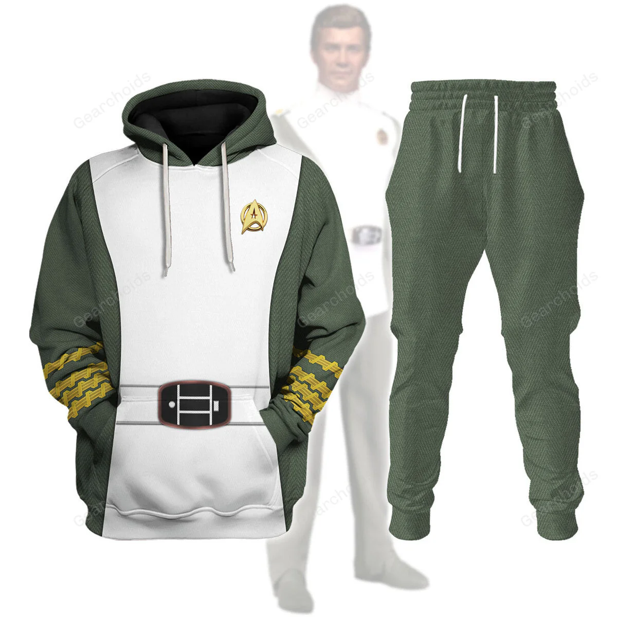 SaTr James T. Kirk Flag Officer Starfleet Hoodie Sweatshirt Sweatpants