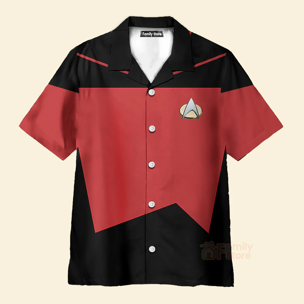 SaTr Picard The Next Generation Red Costume Cool - Hawaiian Shirt