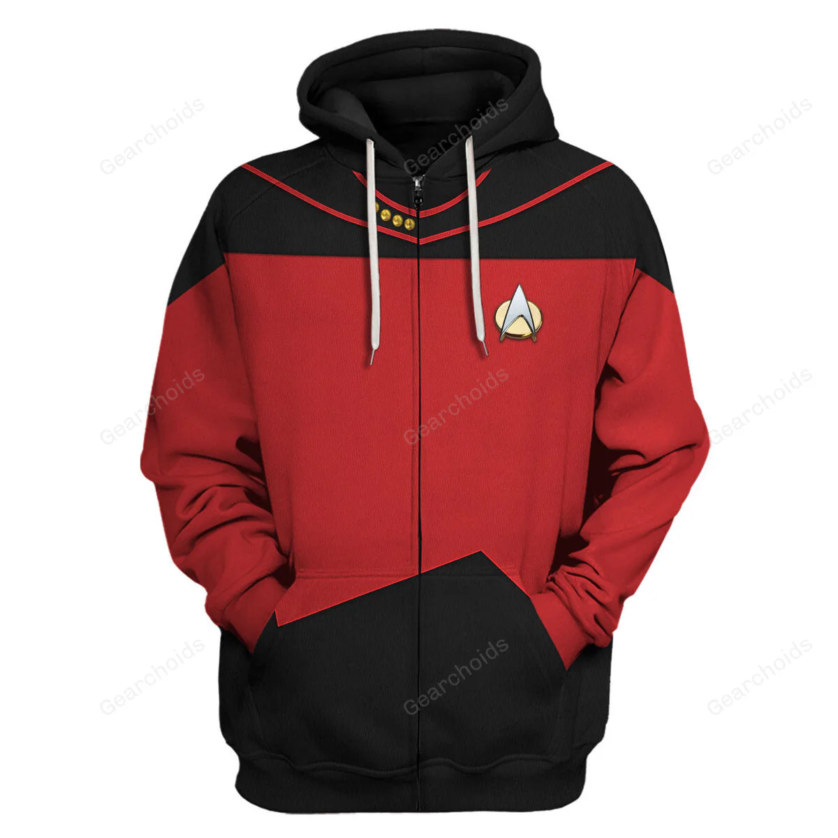 SaTr Picard The Next Generation Red Costume Hoodie Sweatshirt Sweatpants - Image 3