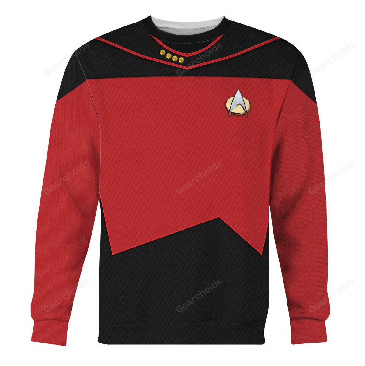 SaTr Picard The Next Generation Red Costume Hoodie Sweatshirt Sweatpants - Image 4
