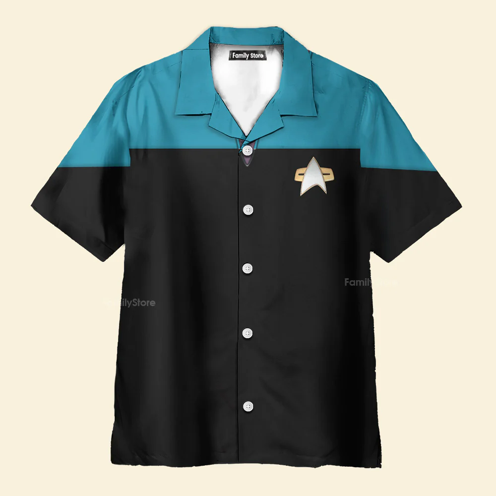 SaTr Voyager Blue Costume Cool Hawaiian Shirt