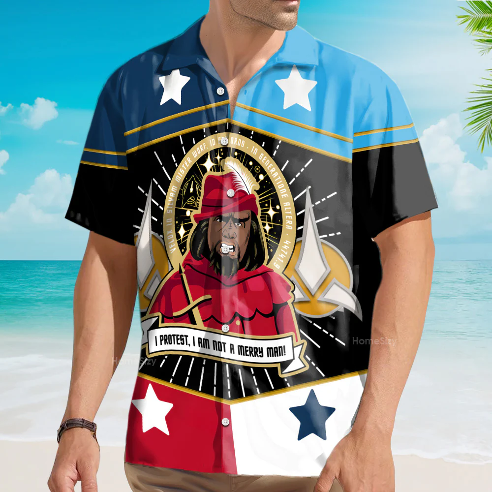 SaTr Worf Is Not A Merry Man Cool Hawaiian Shirt - Image 5