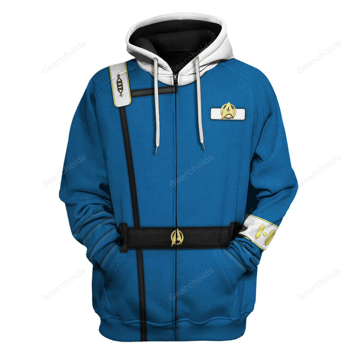 SaTr Wrath Of Khan Kirk Spock Starfleet Blue Hoodie Sweatshirt Sweatpants - Image 3