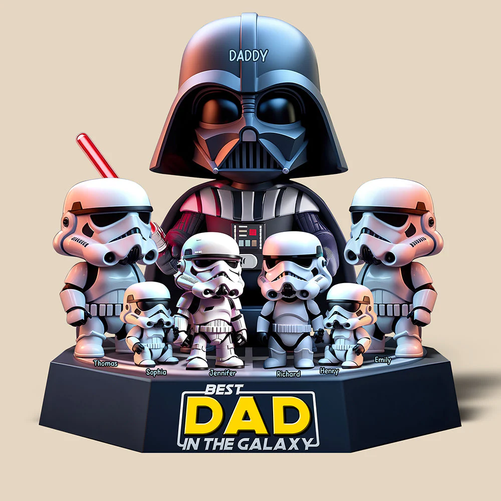 Stwa Best Dad in Galaxy- Personalized Acrylic Plaque - Gift for Dad, Father’s Day - Image 4
