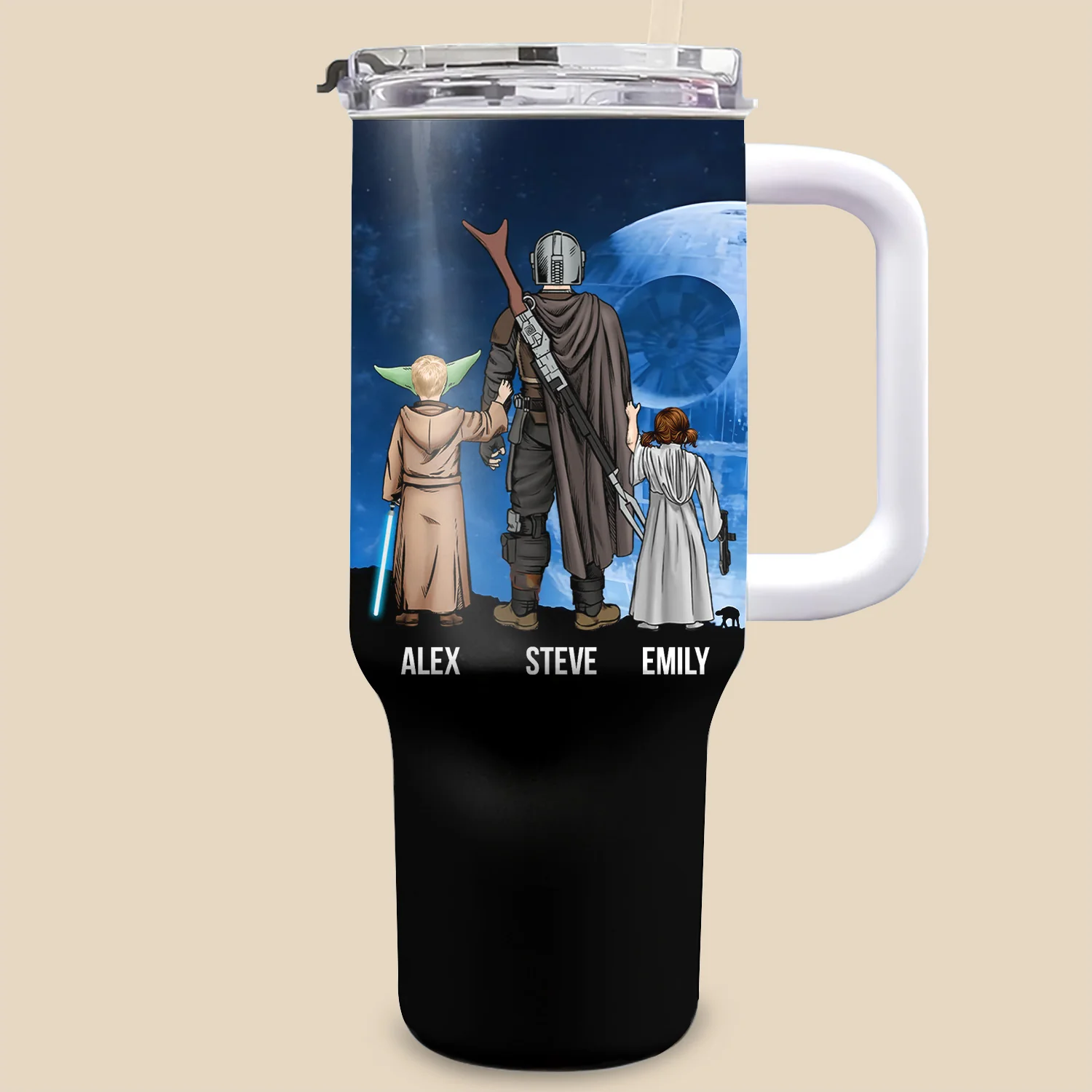 Stwa Dad Is The Best In The Universe - Personalized 40oz Tumbler Cup With Straw - Gift For Dad, Father's Day | CL08 NA94 - Image 2