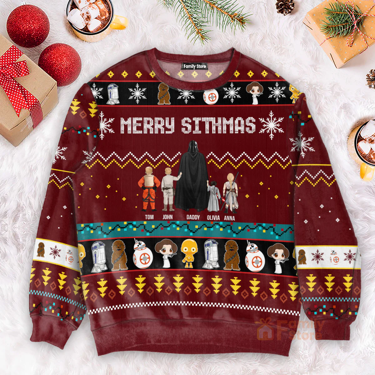 Stwa Family Trips - Christmas Personalized Ugly Sweatshirt - Gift for Dad, Grandpa, Husband CL08 NH96