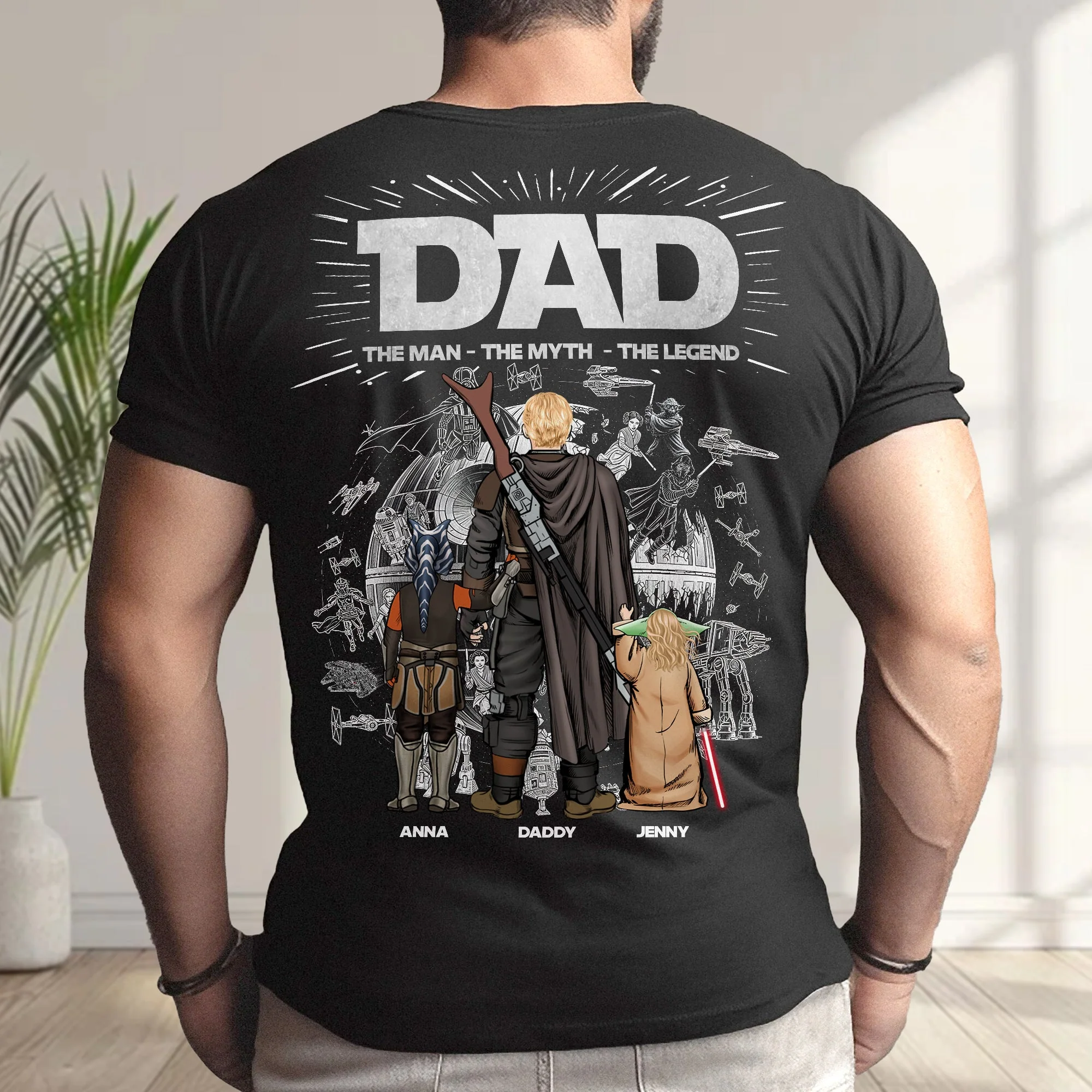 Star War Galactic Legend Dad - Personalized Tshirt - Gift for Dad, Father’s Day | CL08 - Image 2