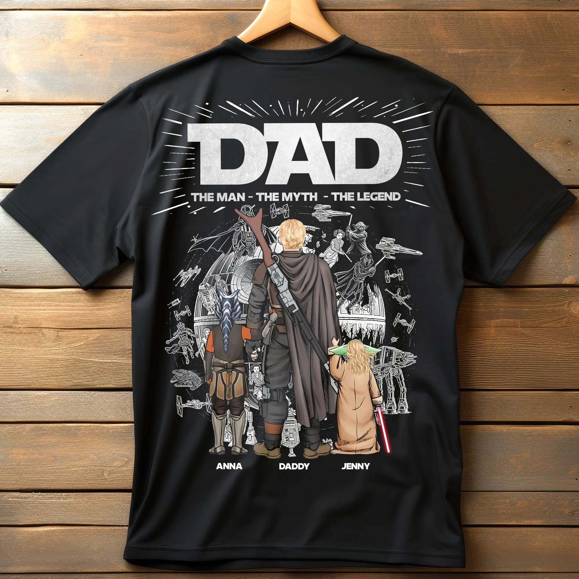 Star War Galactic Legend Dad - Personalized Tshirt - Gift for Dad, Father’s Day | CL08 - Image 3