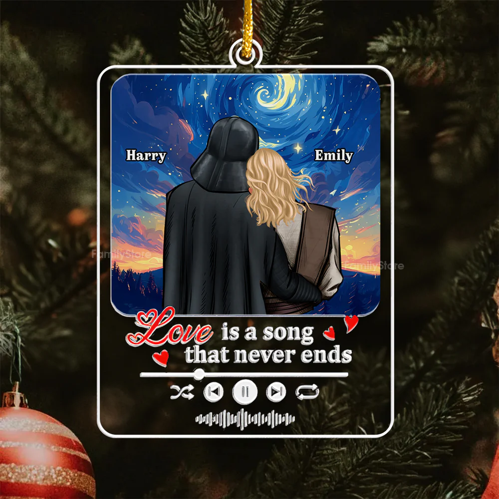 Stwa I Love You Forever And Ever - Personalized Acrylic Ornament - Gift For Couples, Husband Wife, Boyfriend Girlfriend  - CL19 NA94