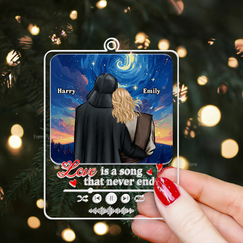 Stwa I Love You Forever And Ever - Personalized Acrylic Ornament - Gift For Couples, Husband Wife, Boyfriend Girlfriend  - CL19 NA94 - Image 2