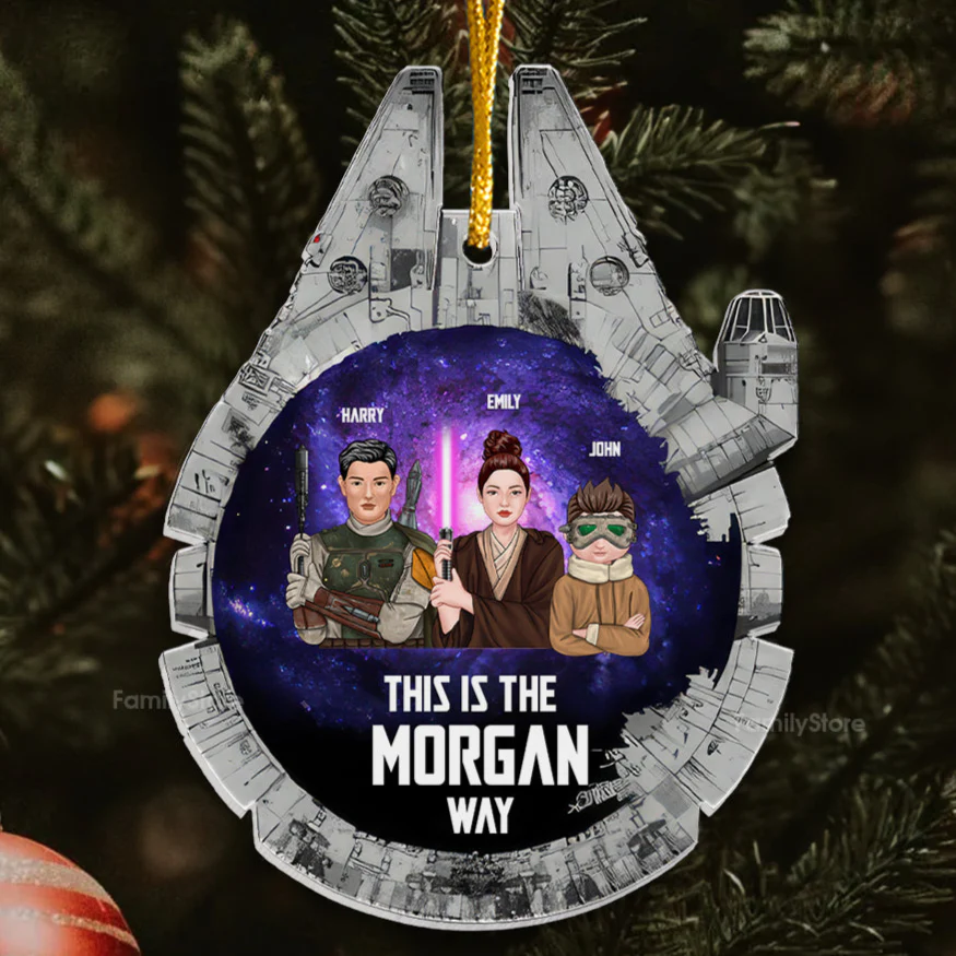 Stwa The Best Family In The Galaxy - Personalized Acrylic Ornament - Gift For Family Members - CL46 NA94