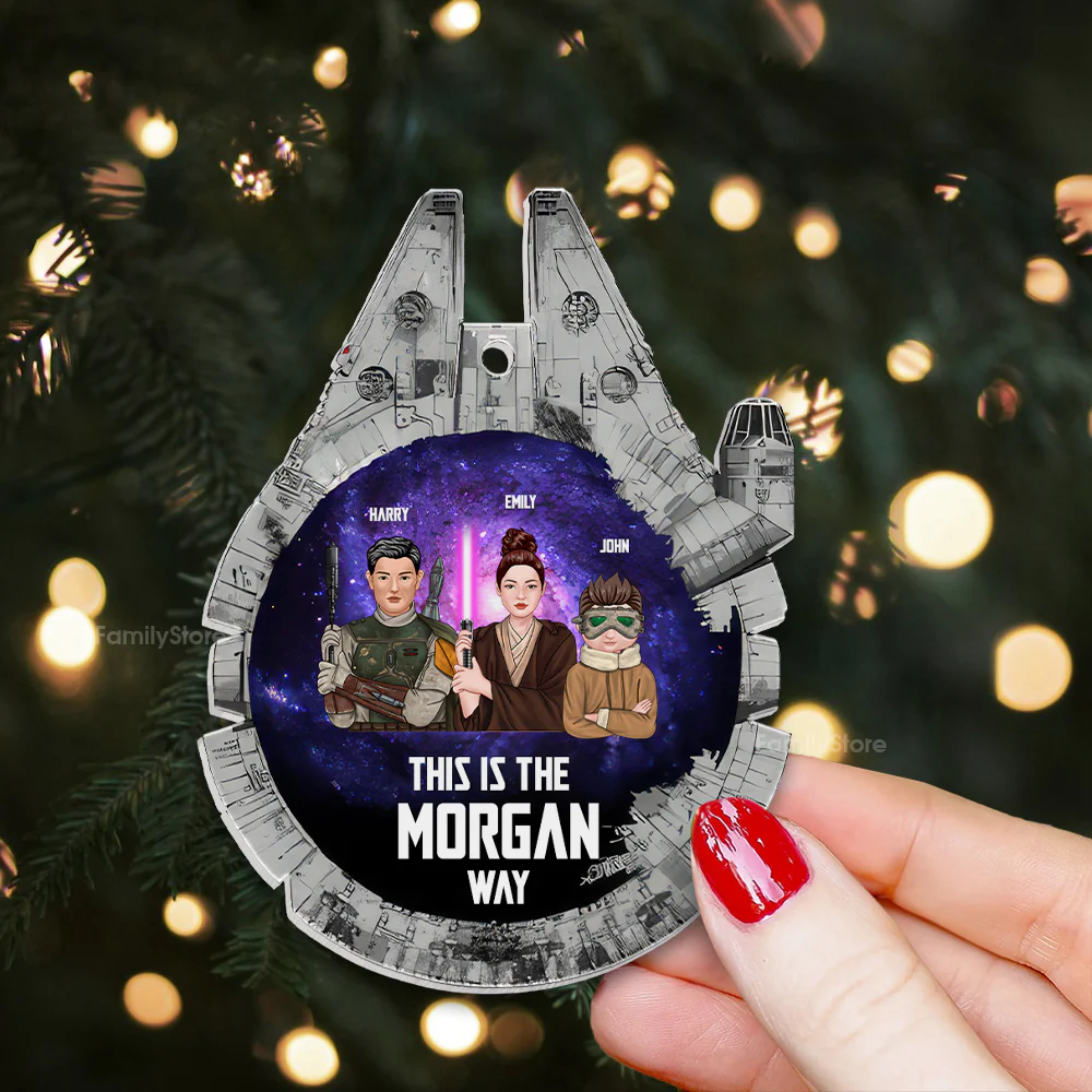 Stwa The Best Family In The Galaxy - Personalized Acrylic Ornament - Gift For Family Members - CL46 NA94 - Image 4