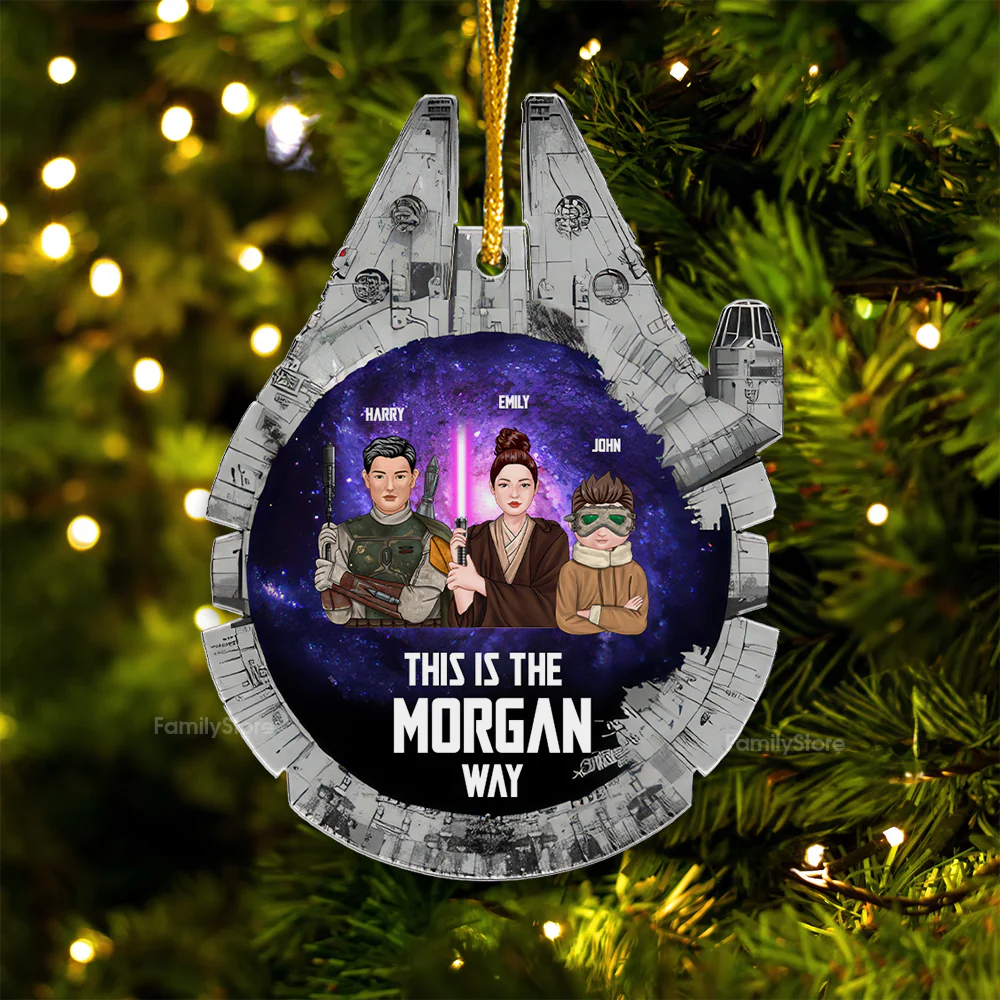 Stwa The Best Family In The Galaxy - Personalized Acrylic Ornament - Gift For Family Members - CL46 NA94 - Image 5