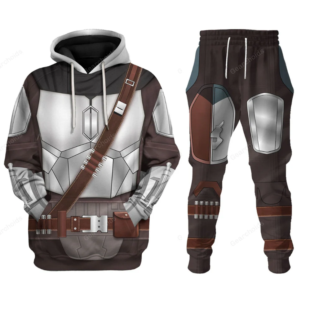 Stwa 3D Beskar Costume Hoodie Sweatshirt Sweatpants