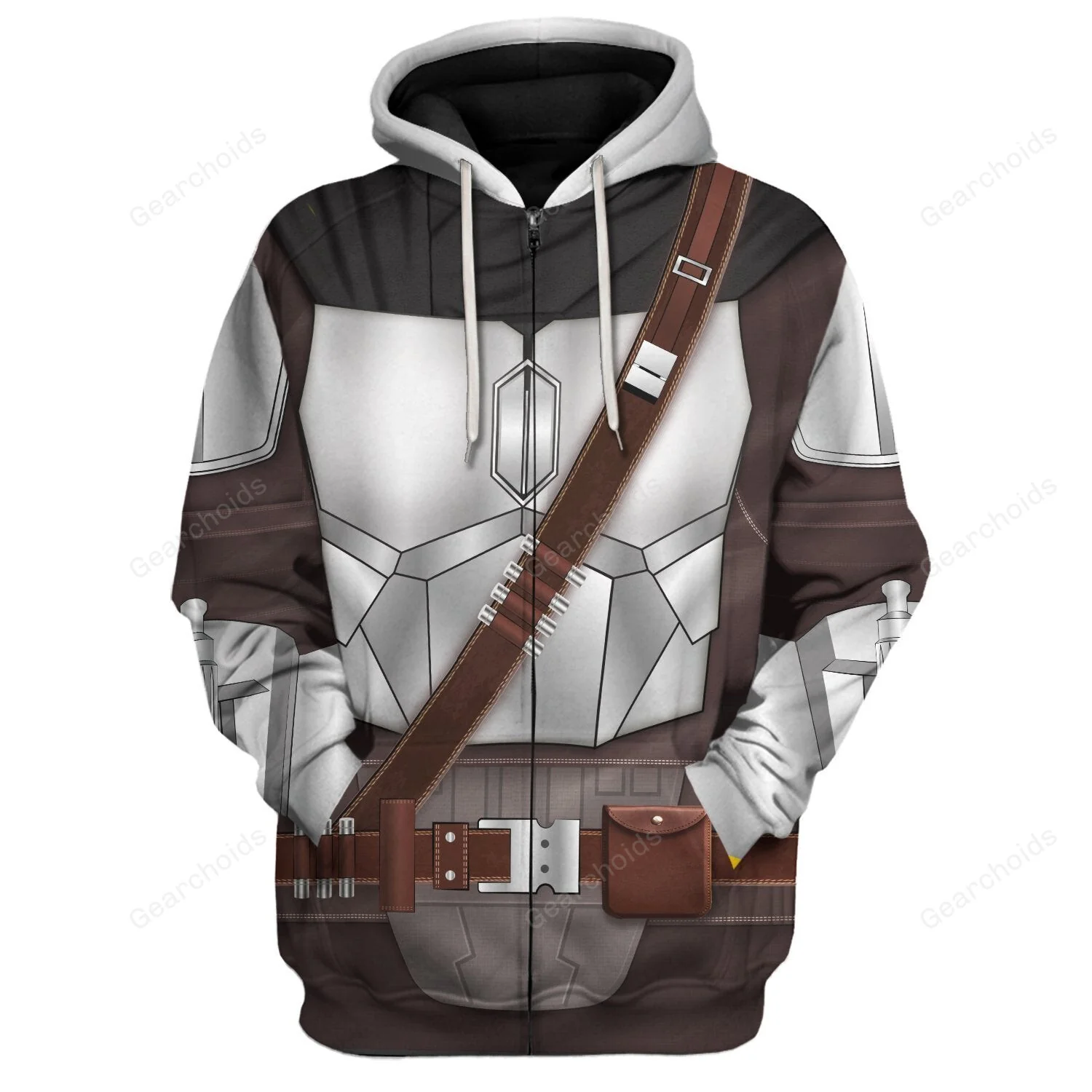 Stwa 3D Beskar Costume Hoodie Sweatshirt Sweatpants - Image 3