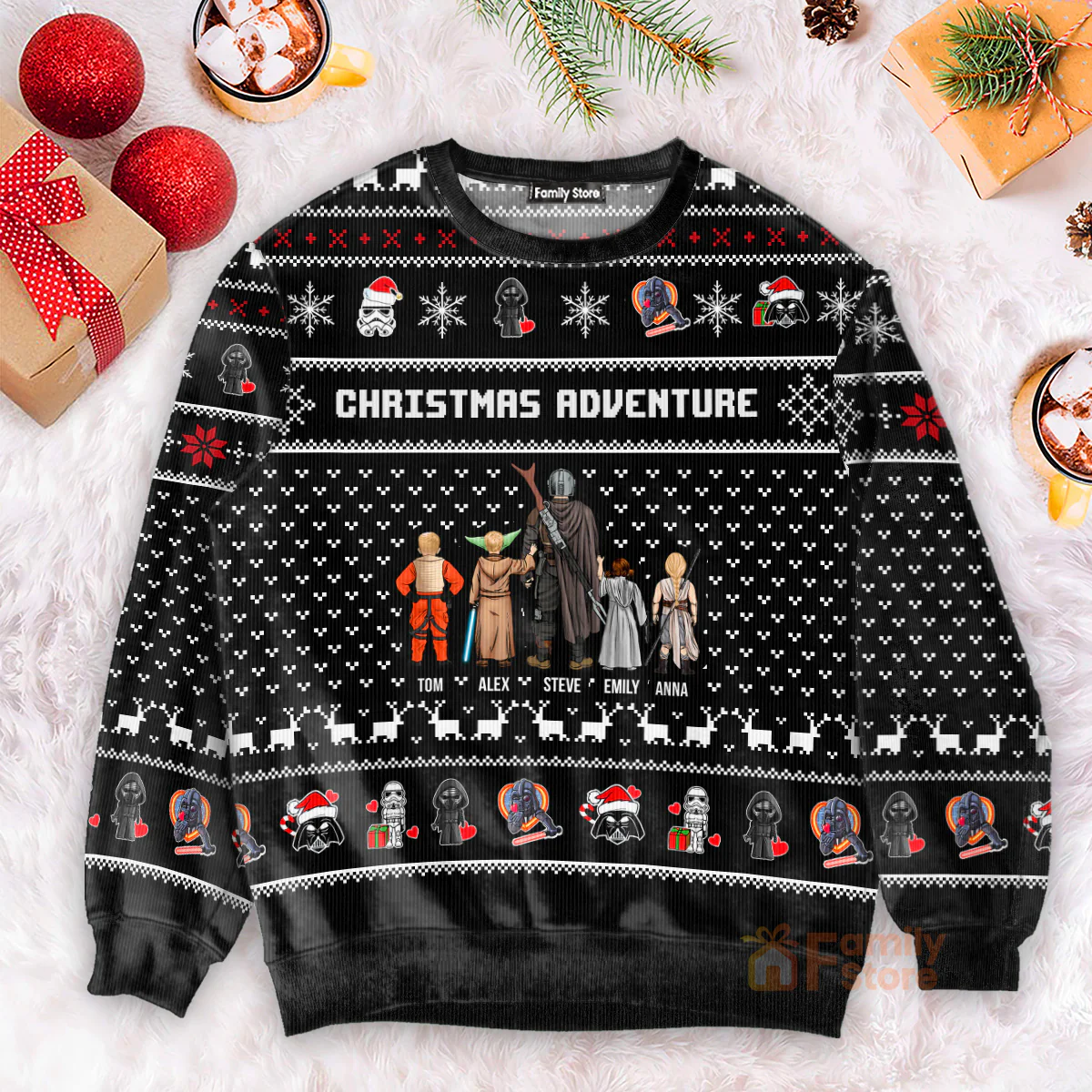 Stwa Adventure Gift for Dad, Grandpa, Husband - Christmas Personalized Ugly Sweatshirt - CL08 NH96 - Image 4