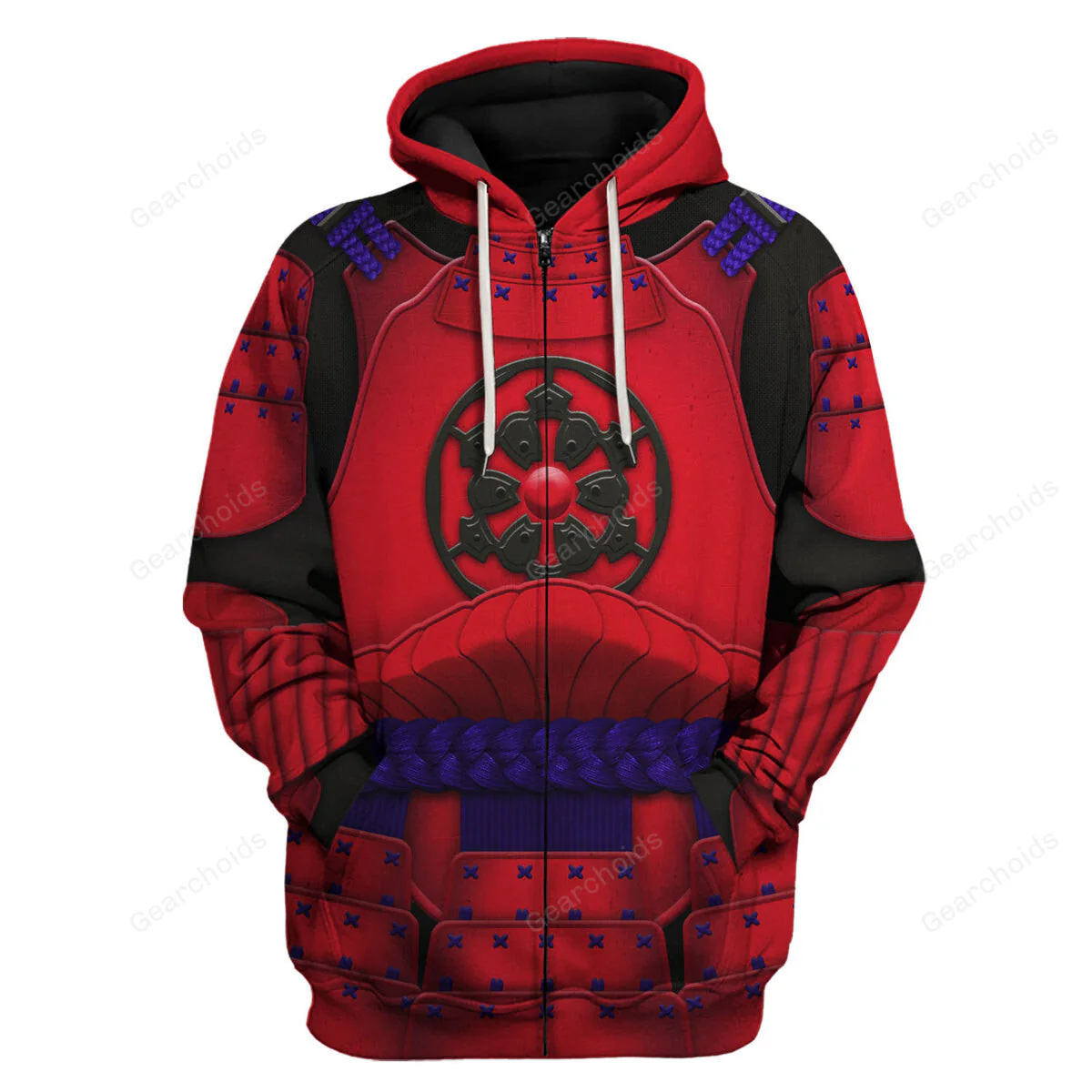 Stwa Ashigaru Red Akazonae Koyal Guard Hoodie Sweatshirt Sweatpants Tshirt Hawaiian shirt CSSWR033 - Image 3