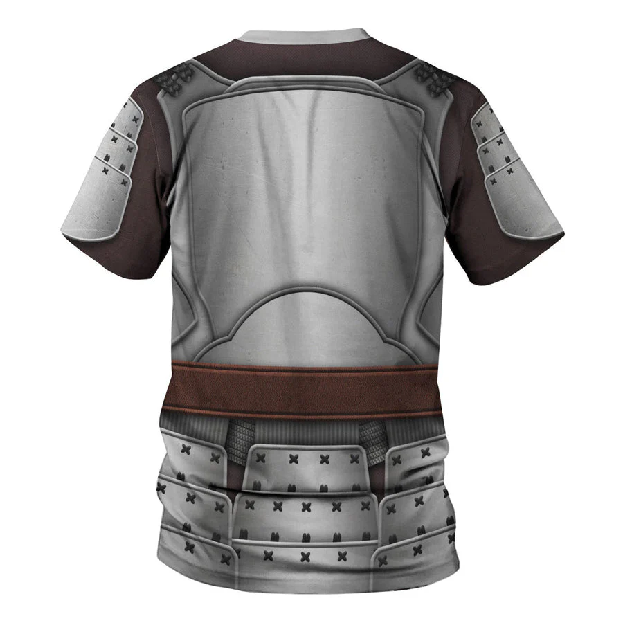 Stwa Beskar Mandalorian Samurai Costume T-Shirt For Men And Women CSSWR041 - Image 2