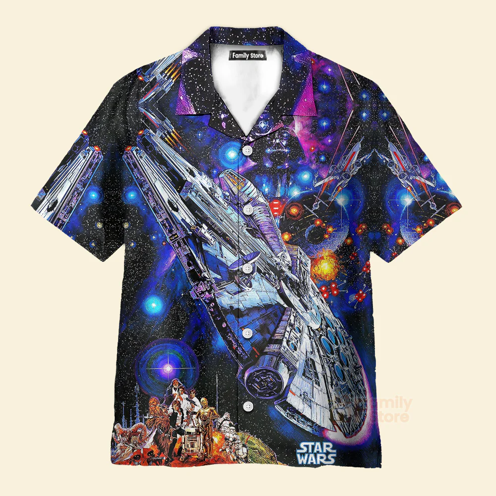 Stwa Darth Vader Millennium Falcon Hawaiian Shirt