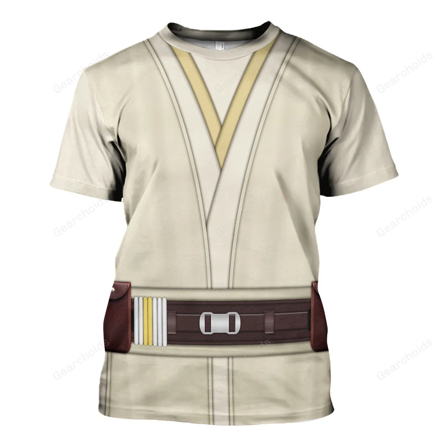 Stwa Qui-Gon Jinn's Jedi Robes Costume - 3D TShirt CSSWR083