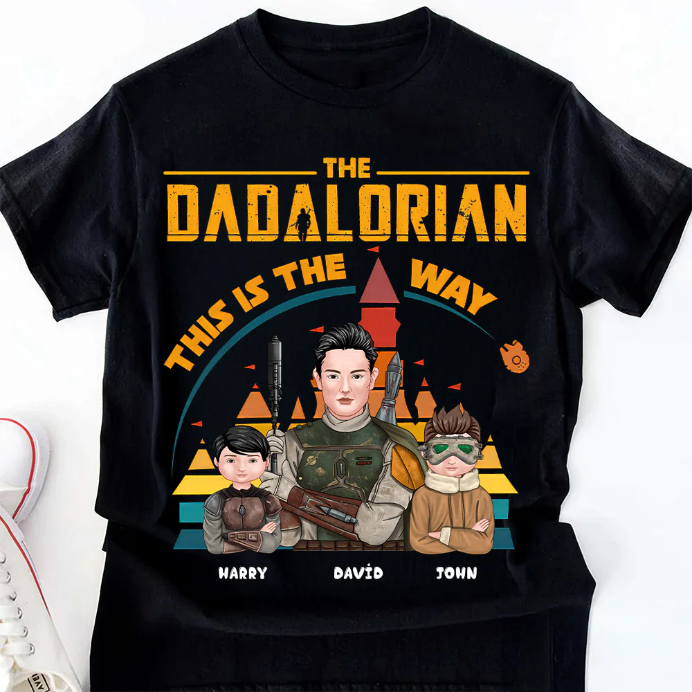 Stwas The Daddalorian This Is The Way - Personalized Shirt - Gift For Dad, Father’s Day | CL46 NA94 - Image 3