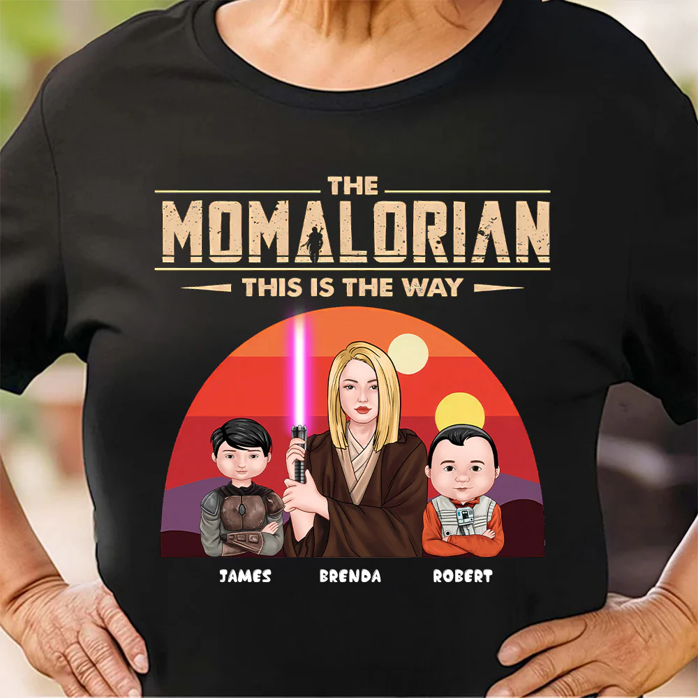 Stwas The Momalorian This Is The Way Version 2 - Personalized Shirt - Gift For Mom, Mother's Day | CL46 NA94 - Image 7