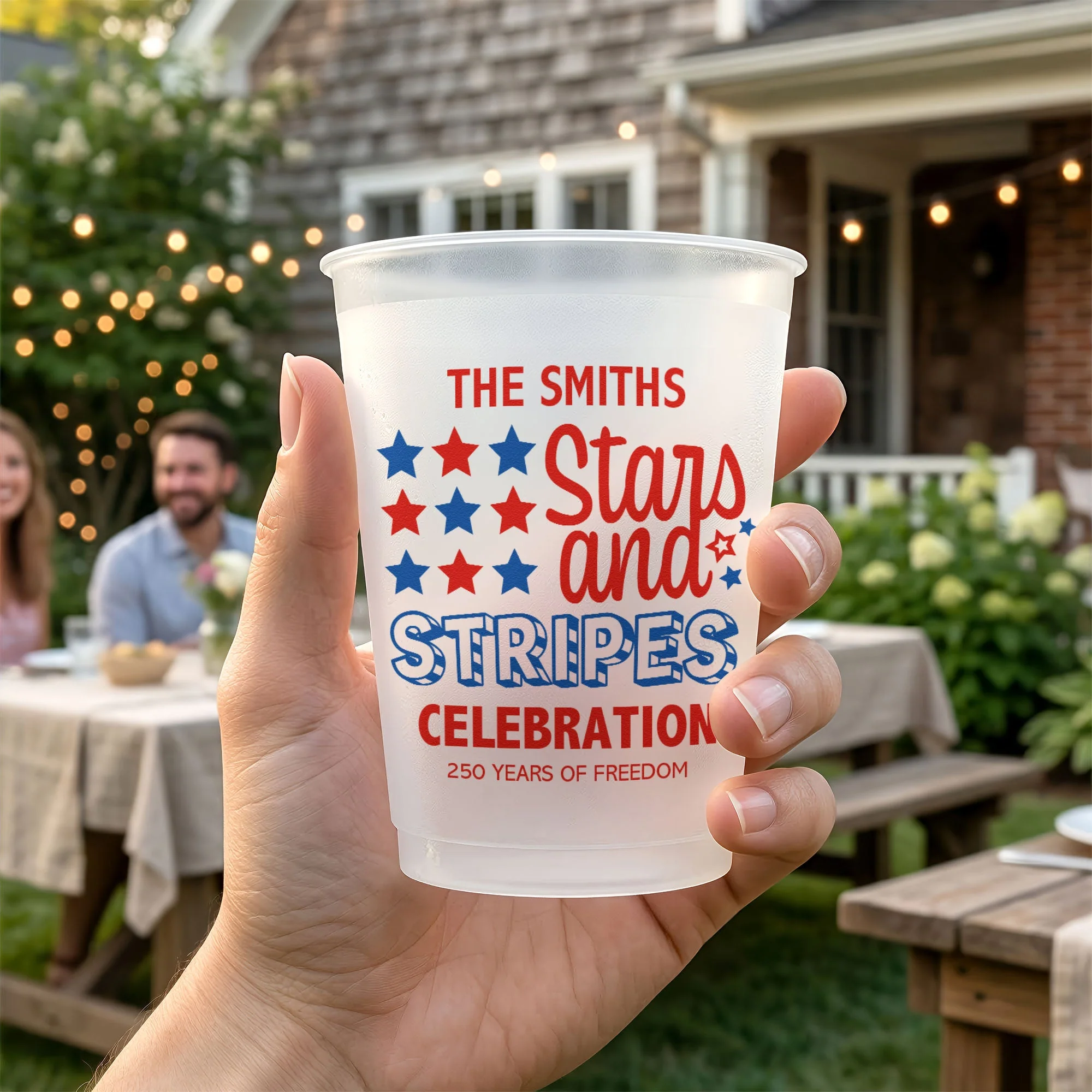 Stars And Stripes Celebration 250 Years Of American Freedom - Personalized Cups - Gifts For Patriotic Family - Image 3