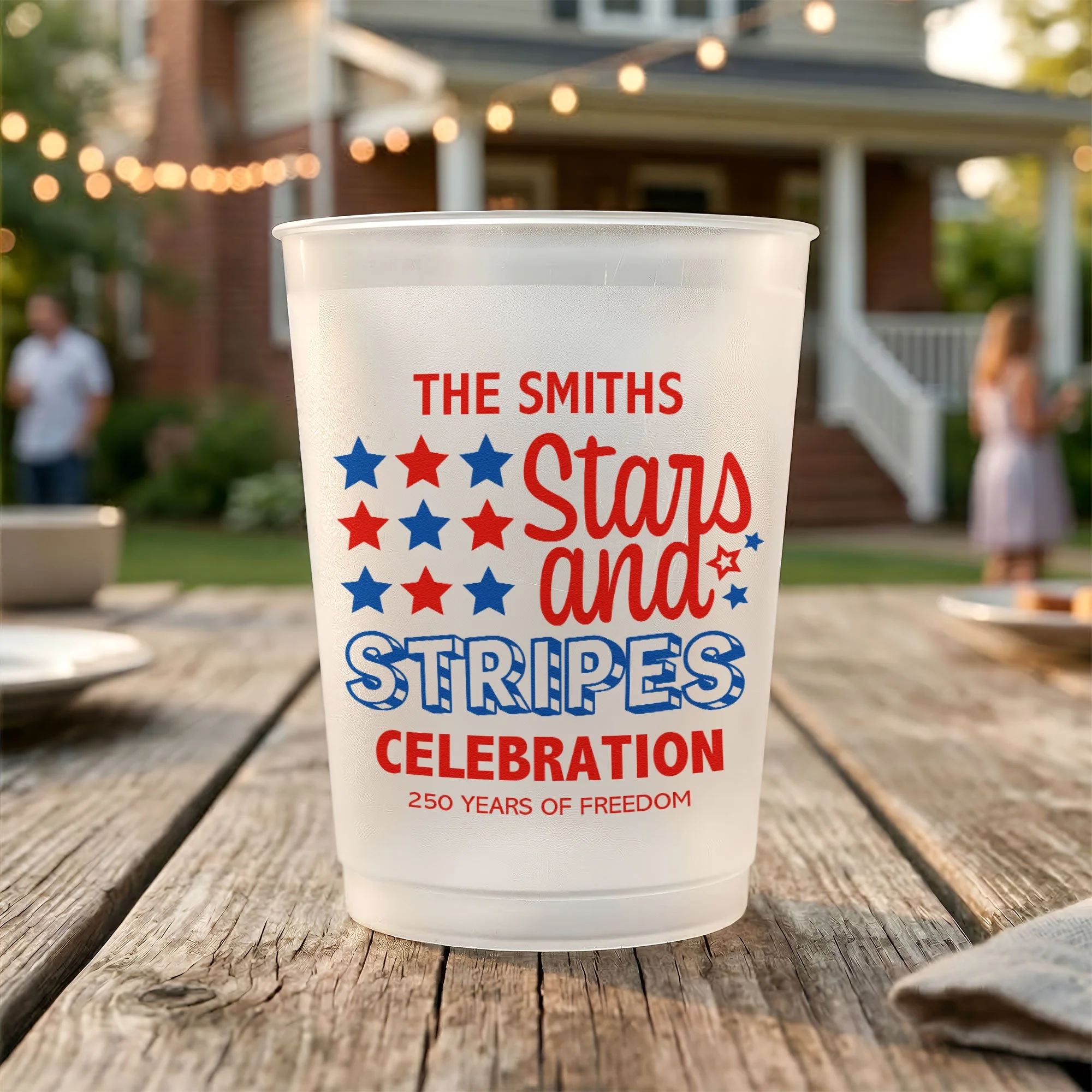 Stars And Stripes Celebration 250 Years Of American Freedom - Personalized Cups - Gifts For Patriotic Family - Image 5