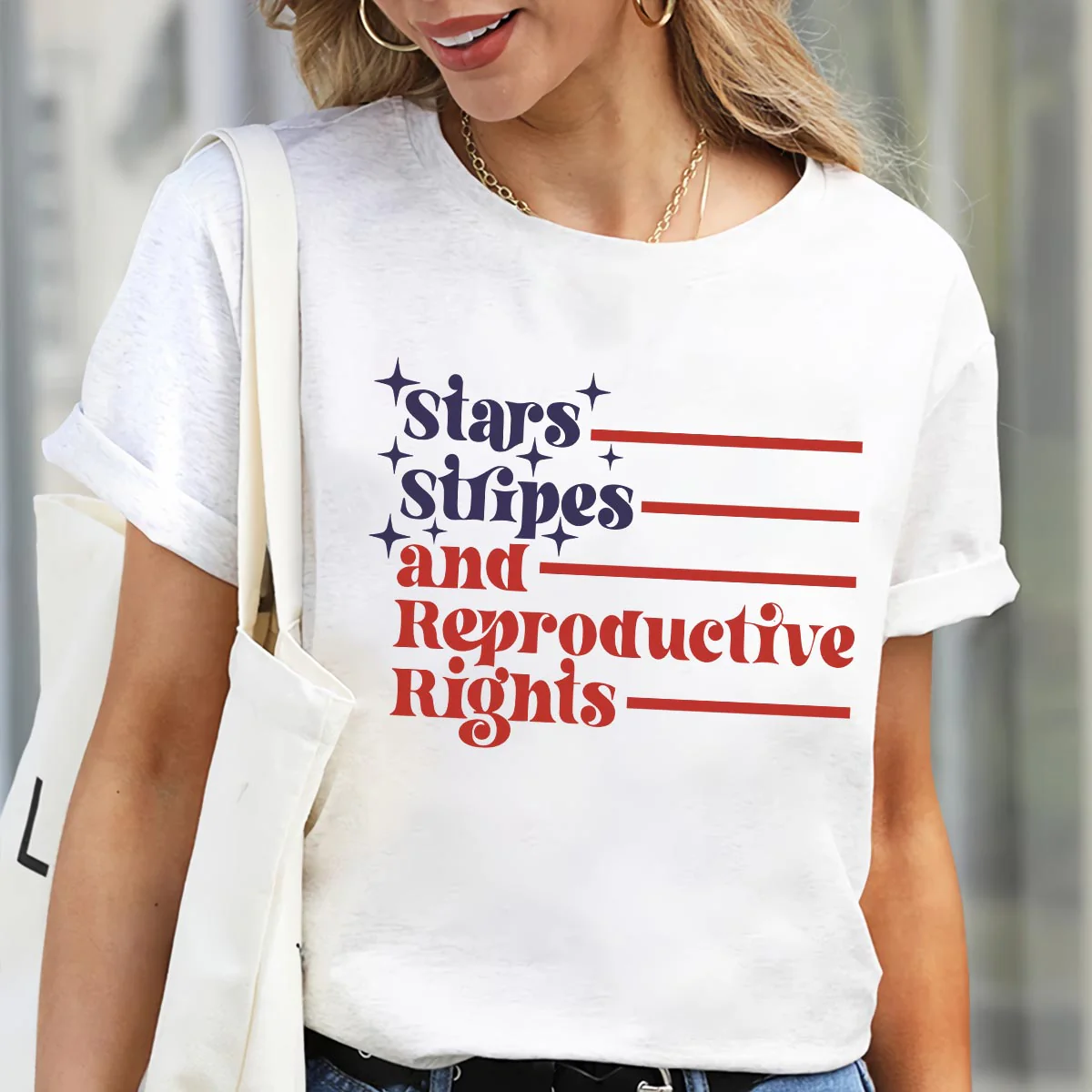 Stars Stripes And Reproductive Rights T-Shirt - Image 4