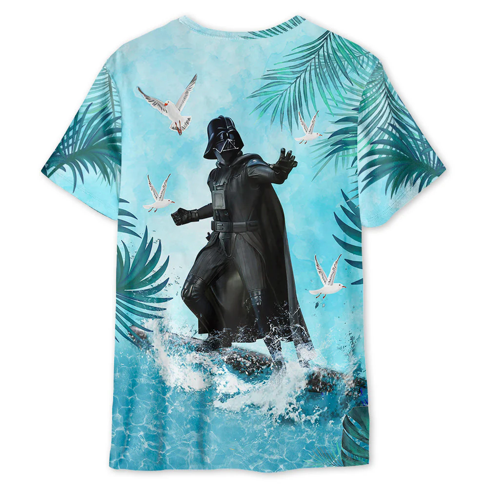 Starwars Darth Vader Surfing - 3D T-shirt For Fans - Image 2