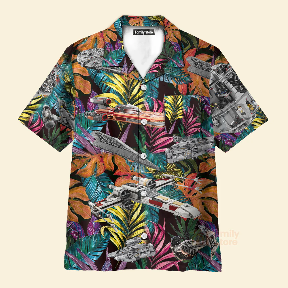 Star wars Lego Ship Tropical - Hawaiian Shirt - Image 2