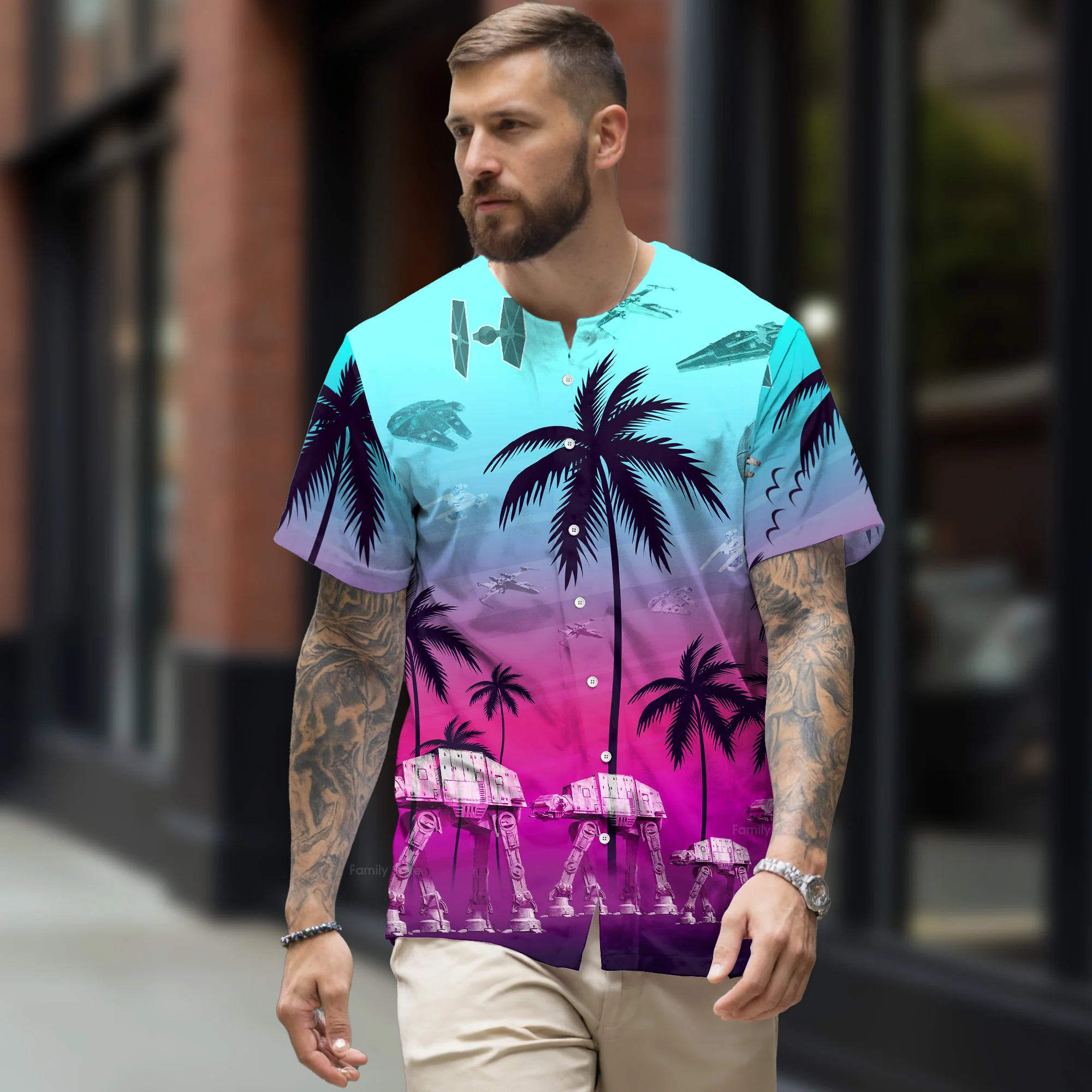 Starwars Summer Beaches - Baseball Jersey - Christant Gift For Him - Family Store - Image 2
