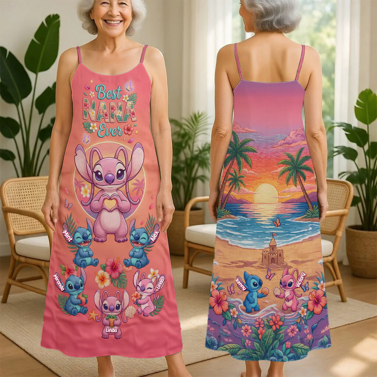 Sti Best Mom - Personalized Maxi Dress - Gift For Mom, Movie Fans NL122 - Image 3