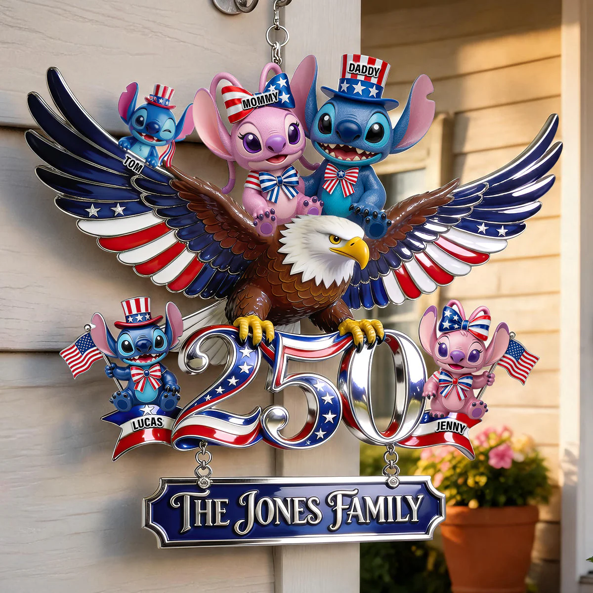 Sti Celebrate 250 Years Of Freedom - Personalized Custom Shaped Metal Sign - Gift For Family, Patriots - Image 4