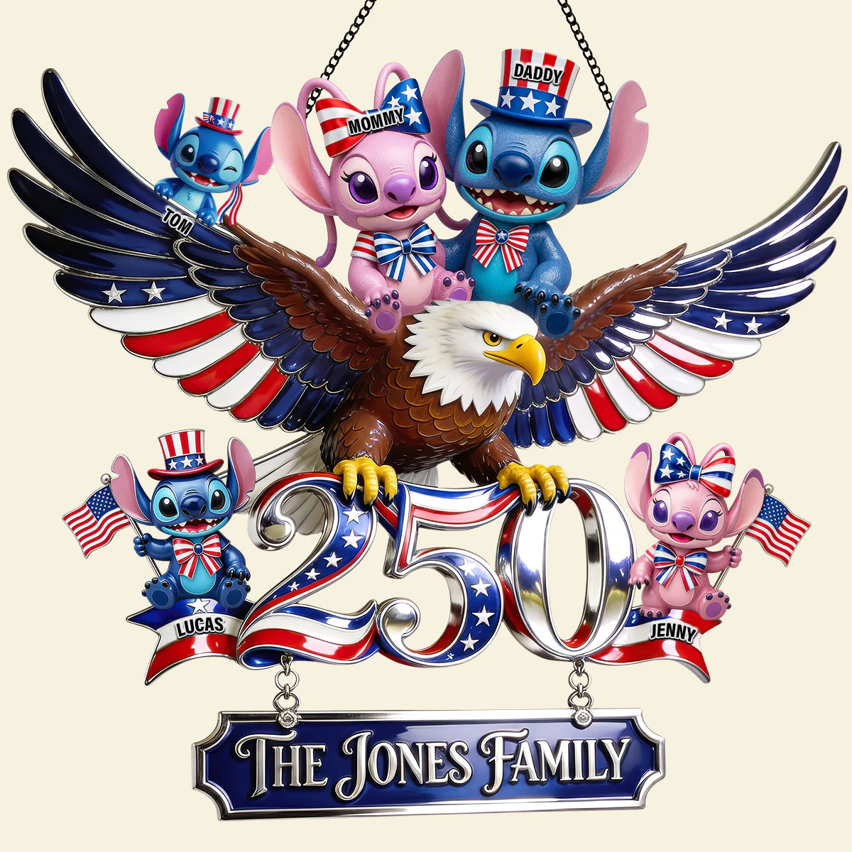 Sti Celebrate 250 Years Of Freedom - Personalized Custom Shaped Metal Sign - Gift For Family, Patriots - Image 5
