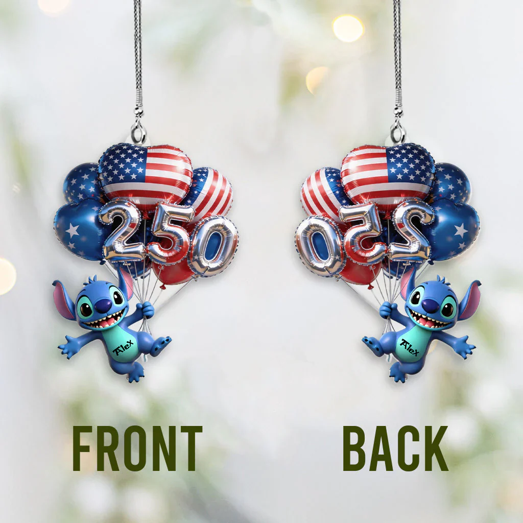 Sti Hanging Balloons 250 Years - Personalized Car Ornament - Gift For Movie Fans, Patriots - Image 4