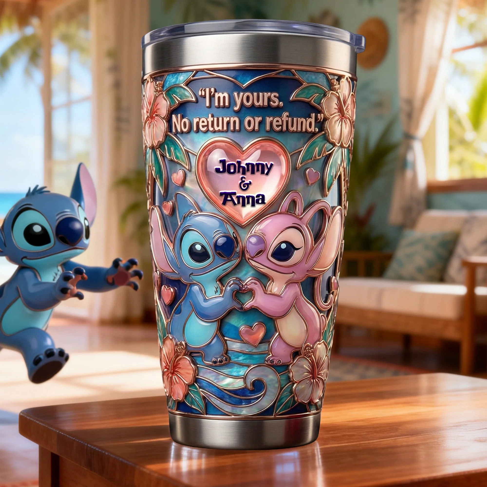 Sti I'm Yours No Return Or Refund - Personalized Tumbler - Gift For Couple, Fan Movies HH01 - Image 3