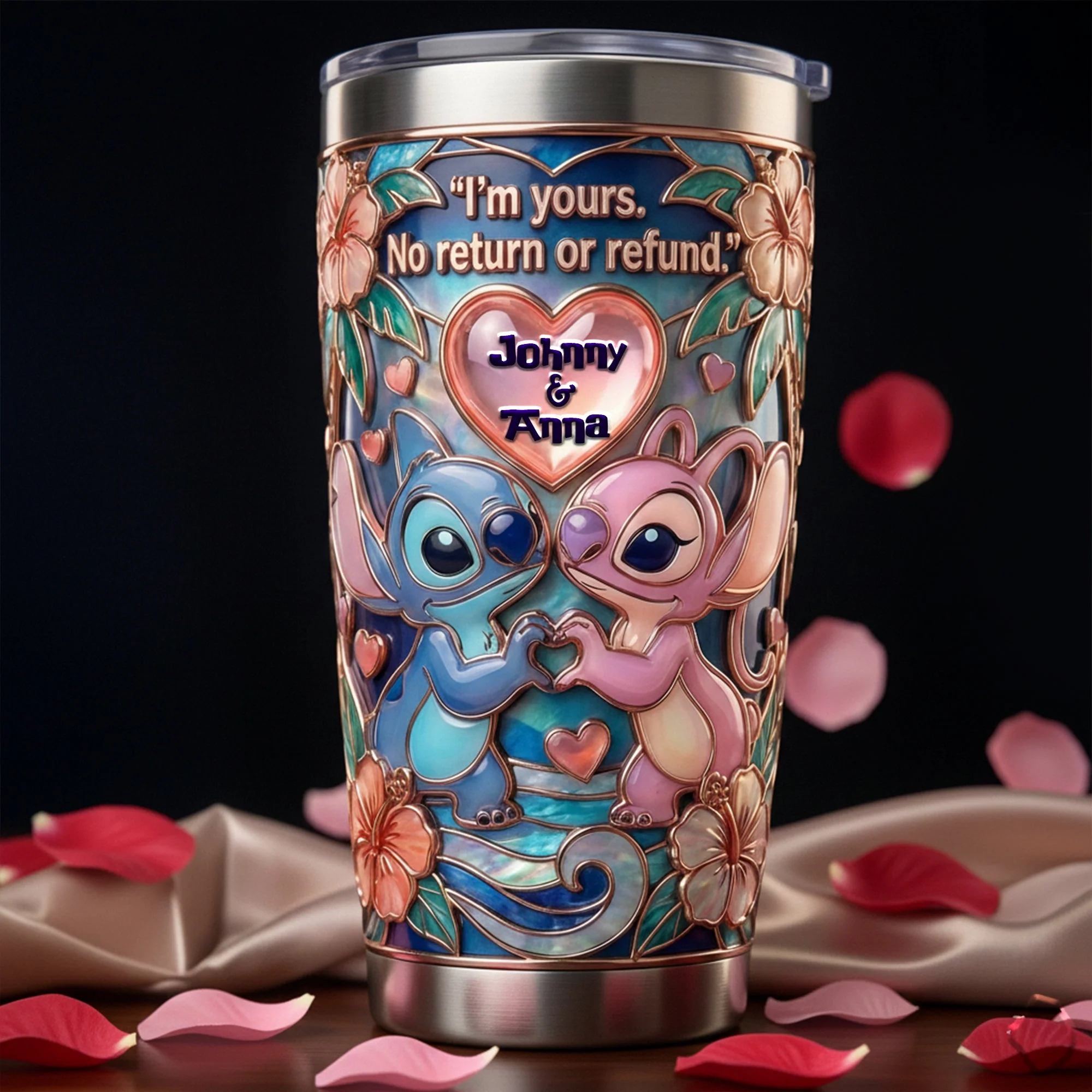 Sti I'm Yours No Return Or Refund - Personalized Tumbler - Gift For Couple, Fan Movies HH01 - Image 4
