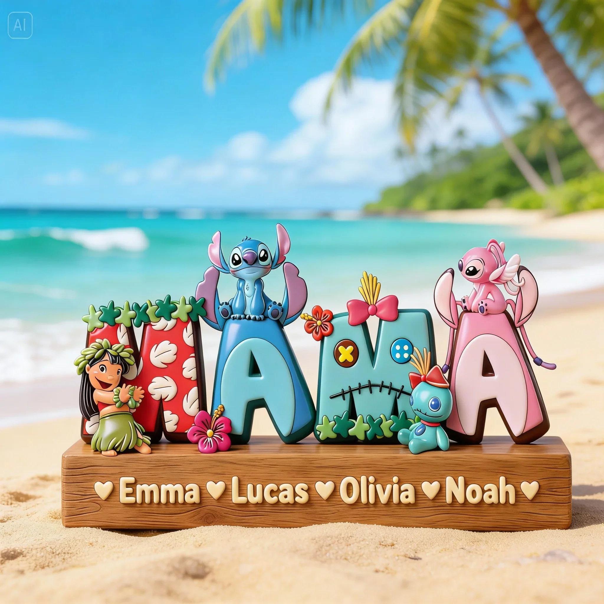 Sti Mama With Kids’ Names - Personalized Acrylic Plaque - Gift For Mom, Fan Movies, Mother's Day HH01 - Image 2