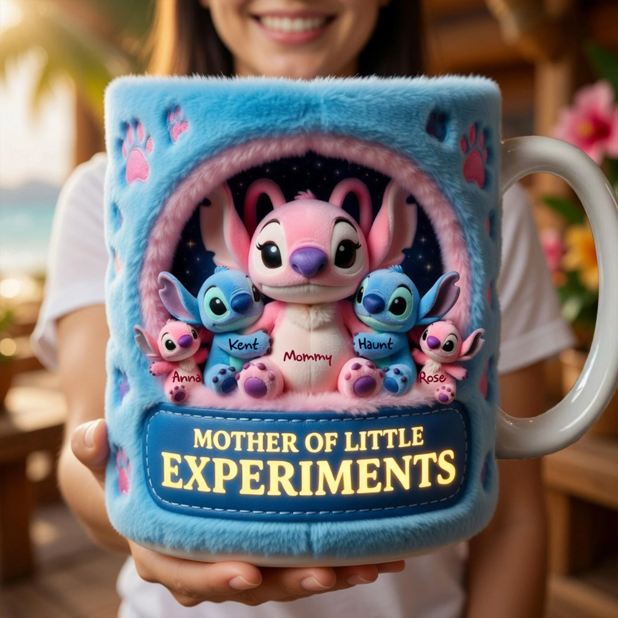 Sti Mother Of Little Experiments - Personalized White Edge-to-Edge Mug - Gift For Mom, Mother's Day, Fan Movies - Image 4
