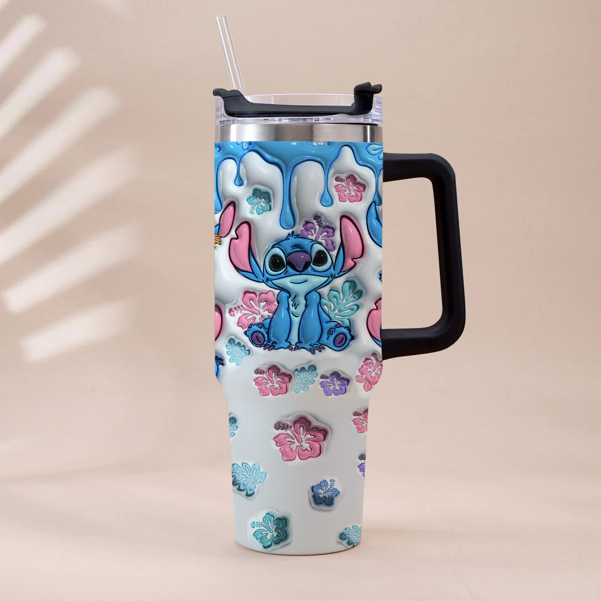 Sti Ohana Means Family - Personalized Tumbler 40oz Cup With Straw - Christmas Gift For Family Members, Friends NA94 - Image 5