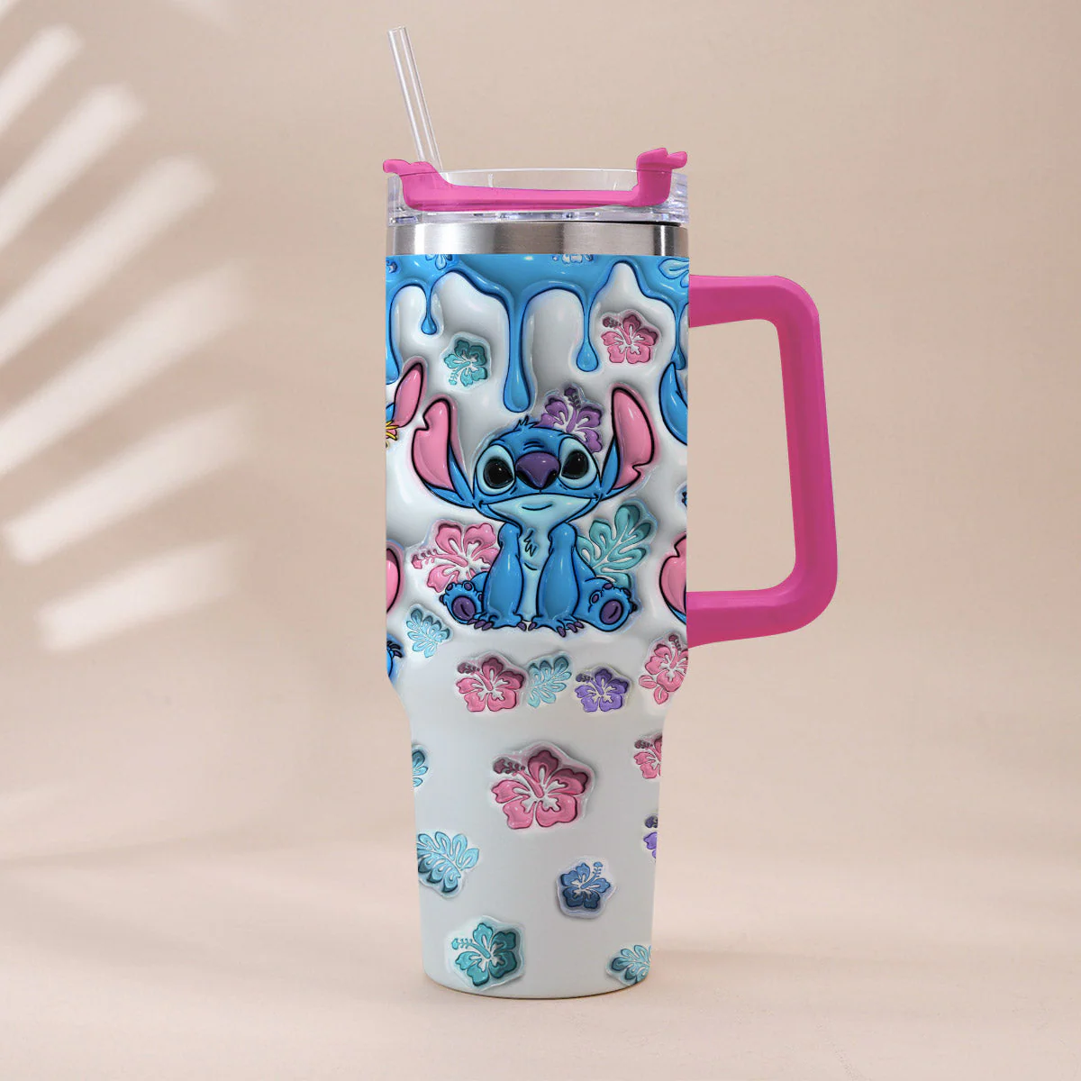 Sti Ohana Means Family - Personalized Tumbler 40oz Cup With Straw - Christmas Gift For Family Members, Friends NA94 - Image 8