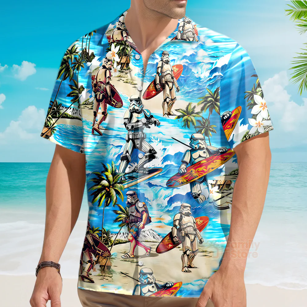 Stormtrooper Stwa Surfing Hawaiian Shirt - Image 4